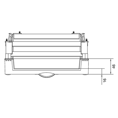 UNIVERS N Block für Reihenklemmen, horizontal 450x250mm