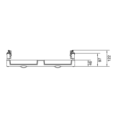 UNIVERS N-Block für Sammelschienen Pos. 12x5/10mm 60mm 4xNH00(8xNH000) 300x500mm