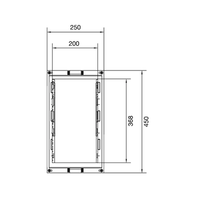 UNIVERS N Blok dla szyn zbiorczych poziomych 60mm 3P 3xNH00 listwowe 450x250 odejścia dół
