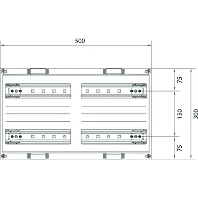 UNIVERS N blok pro modulární zařízení montovaná horizontálně 4x12PLE