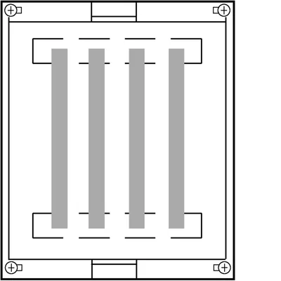 UNIVERS N blok s 4P Cu přípojnicemi 25x6mm 4x400A 300x250mm