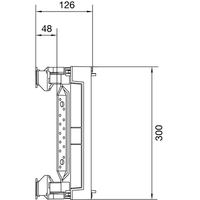 UNIVERS N Blok z szynami 4P Cu 25x4mm 4x250A 300x250mm