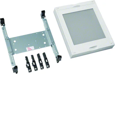 UNIVERS N Bloque con placa de montaje para NH00/1/2 3 polos con cristal transparente 300x250mm