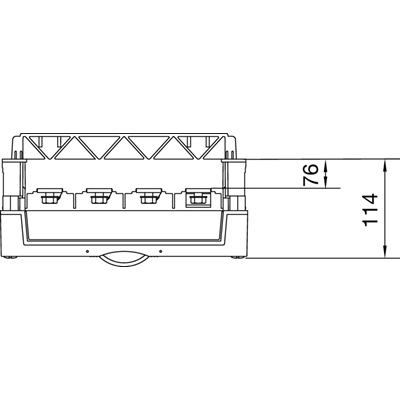 UNIVERS N Busbar block 4P Cu 25x4mm 4x250A 300x250mm