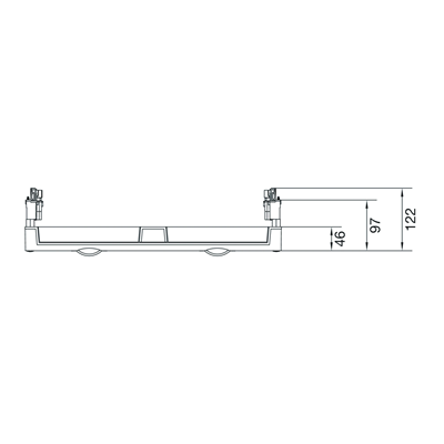 UNIVERS N Componente para interruptor-seccionador de regleta tripolar 8xNH00 600x500mm paso 60mm salida superior