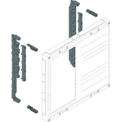 UNIVERS N Componente para interruptores-seccionadores tipo regleta 3P 8xNH00 450x500mm paso 60mm drenaje inferior