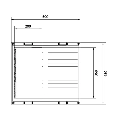 UNIVERS N Componente para interruptores-seccionadores tipo regleta 3P 8xNH00 450x500mm paso 60mm drenaje inferior