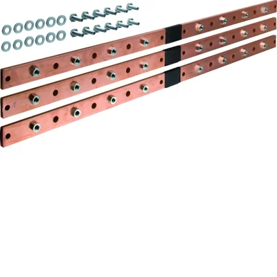 UNIVERS N Cu horizontal busbar for NH1/2/3 4-pole 40x10mm 940mm switch disconnectors