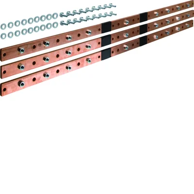 UNIVERS N Cu horizontal busbar for NH1/2/3 5-pole 40x10mm 1245mm switch disconnectors