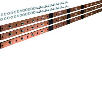 UNIVERS N Cu horizontal busbar for NH1/2/3 6-pole 40x10mm 1440mm switch disconnectors