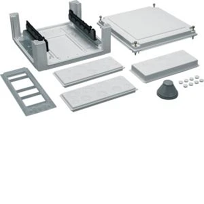 UNIVERS N Empty junction box, adjustable Cu busbar support, IP54, class II, lateral