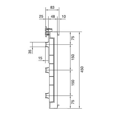 UNIVERS N HC Kit pour la construction d'équipements modulaires 6x12PLE 450x500mm