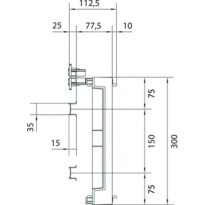 UNIVERS N HC Комплект з суцільною кришкою TS35 300x500 мм