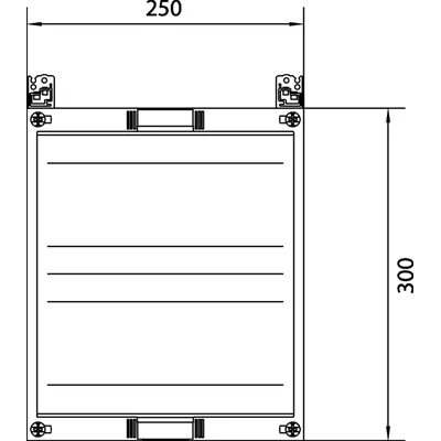 UNIVERS N HC Set with solid cover in TS35 300x250mm