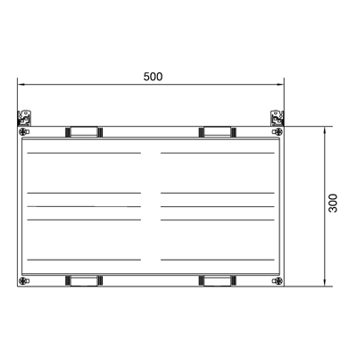 UNIVERS N HC Set with solid cover in TS35 300x500mm