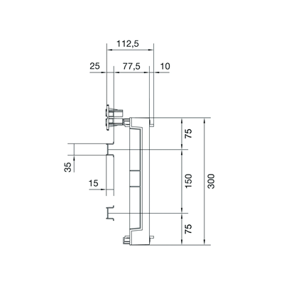 UNIVERS N HC Set with solid cover in TS35 300x500mm