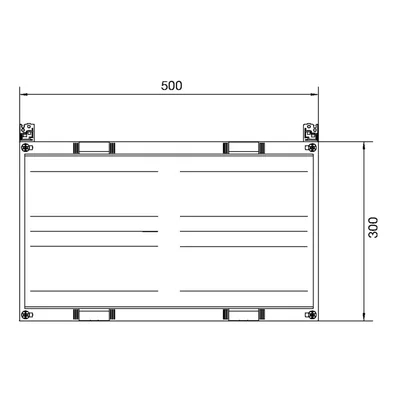 UNIVERS N HC Set with solid cover in TS35 300x500mm