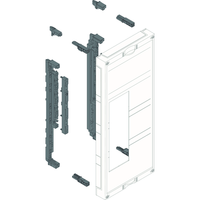 UNIVERS N Sous-ensemble pour 3 pôles 3xNH00 600x250mm Entraxe 600x250mm Sortie 60mm borne supérieure