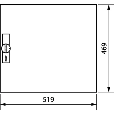 UNIVERS Porta destra per custodia IP44 469x519mm