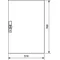 UNIVERS Porte droite pour coffret IP44 769x519mm