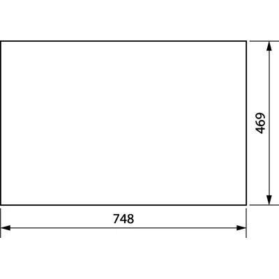 UNIVERS Porte gauche pour coffret IP44 469x748mm
