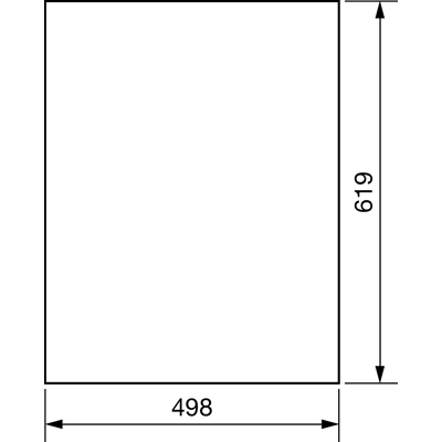 UNIVERS Porte gauche pour coffret IP44 619x498mm