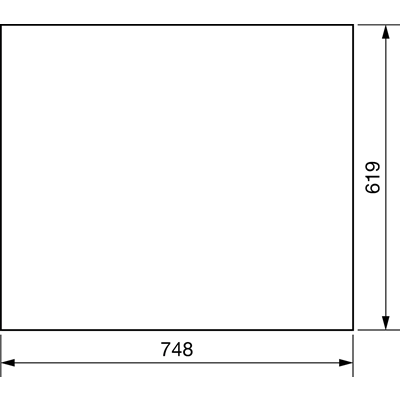 UNIVERS Porte gauche pour coffret IP44 619x748mm