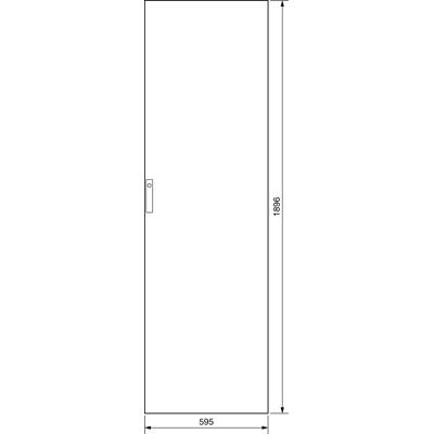 UNIVERS Porte pleine acier pour coffret IP41 2000x600mm
