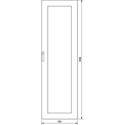 UNIVERS Porte transparente pour coffret IP41 1896x595