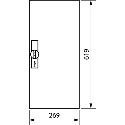 UNIVERS Pravé dveře pro pouzdro IP44 619x269mm