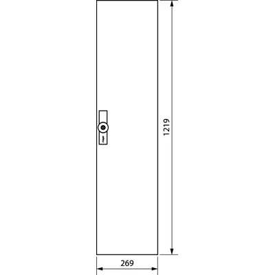 UNIVERS Pravé dveře pro pouzdro IP54 1219x269mm