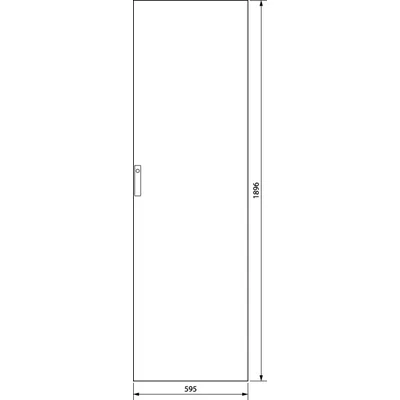 UNIVERS Puerta completa de acero para armario IP41 2000x600mm