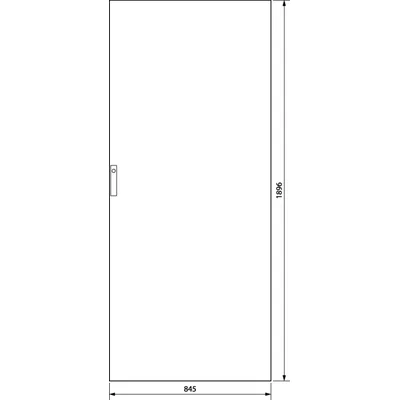 UNIVERS Puerta completa de acero para armario IP41 2000x850mm