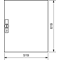 UNIVERS Puerta derecha para carcasa IP44 619x519mm