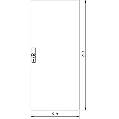 UNIVERS Puerta derecha para carcasa IP54 1219x519mm
