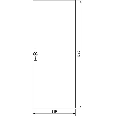UNIVERS Puerta derecha para carcasa IP54 1369x519mm