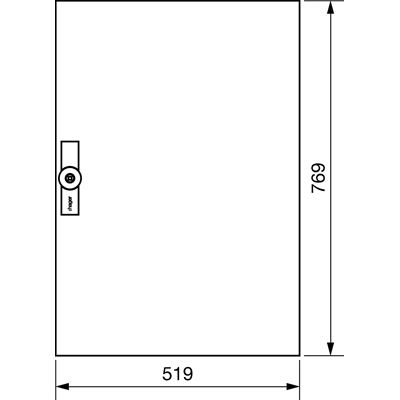 UNIVERS Puerta derecha para carcasa IP54 769x519mm