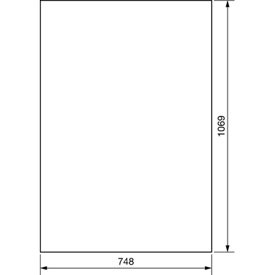 UNIVERS Puerta izquierda para carcasa IP44/54 1069x748mm