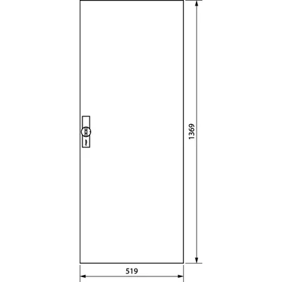 UNIVERS Rechte Tür für IP44-Gehäuse 1369 x 519 mm