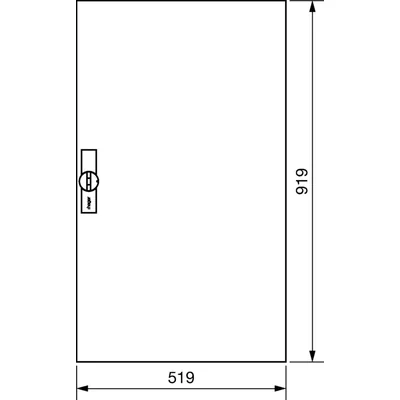 UNIVERS Rechte Tür für IP44-Gehäuse 919 x 1950 mm
