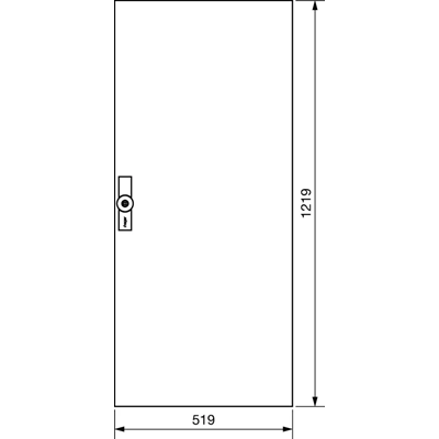 UNIVERS Rechte Tür für IP54-Gehäuse 1219 x 519 mm