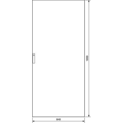 UNIVERS Rechte Volltür IP54/II 1900x850mm