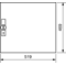 UNIVERS Right door for IP44 enclosure 469x519mm