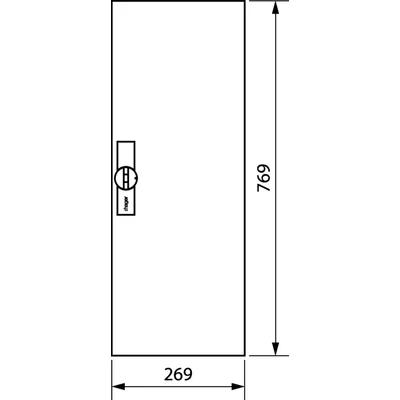 UNIVERS Right door for IP44 enclosure 769x269mm