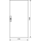 UNIVERS Right door for IP54 enclosure 1069x519mm