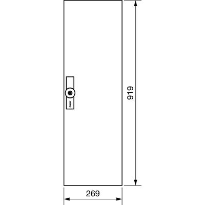 UNIVERS Right door for IP54 enclosure 919x269mm