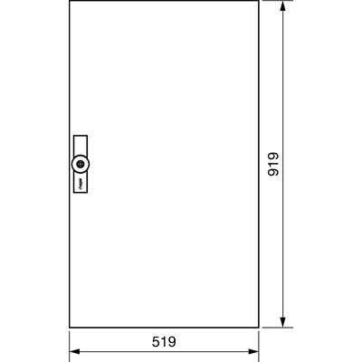 UNIVERS Right door for IP54 enclosure 919x519mm