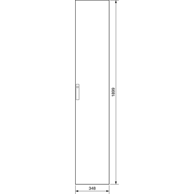 UNIVERS Right solid door IP54 1900x350mm