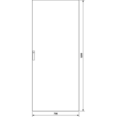 UNIVERS Right solid door IP54 1900x800mm