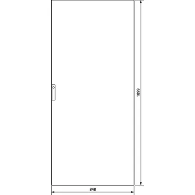 UNIVERS Right solid door IP54 1900x850mm